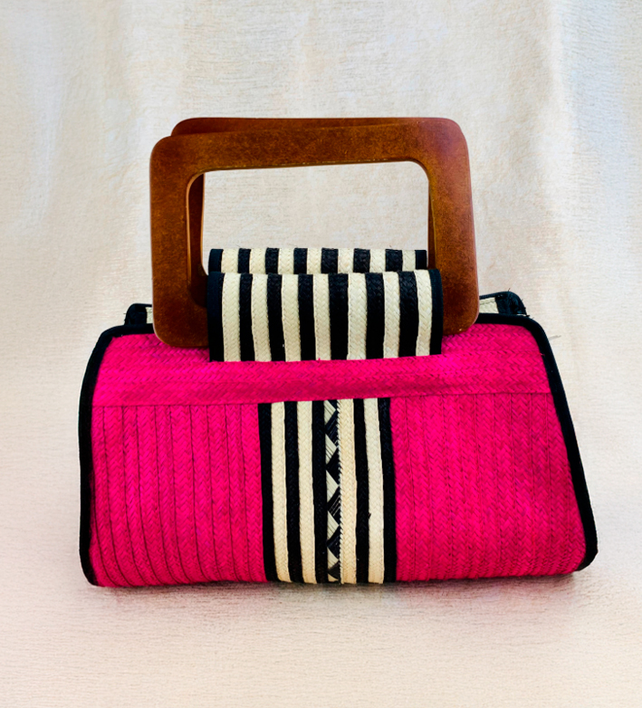 Bolso Iraca Fucsia – Arte Natural Colombiano